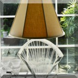DL19. One of a pair of signed Hivo Van Teal lucite fan lamps. 